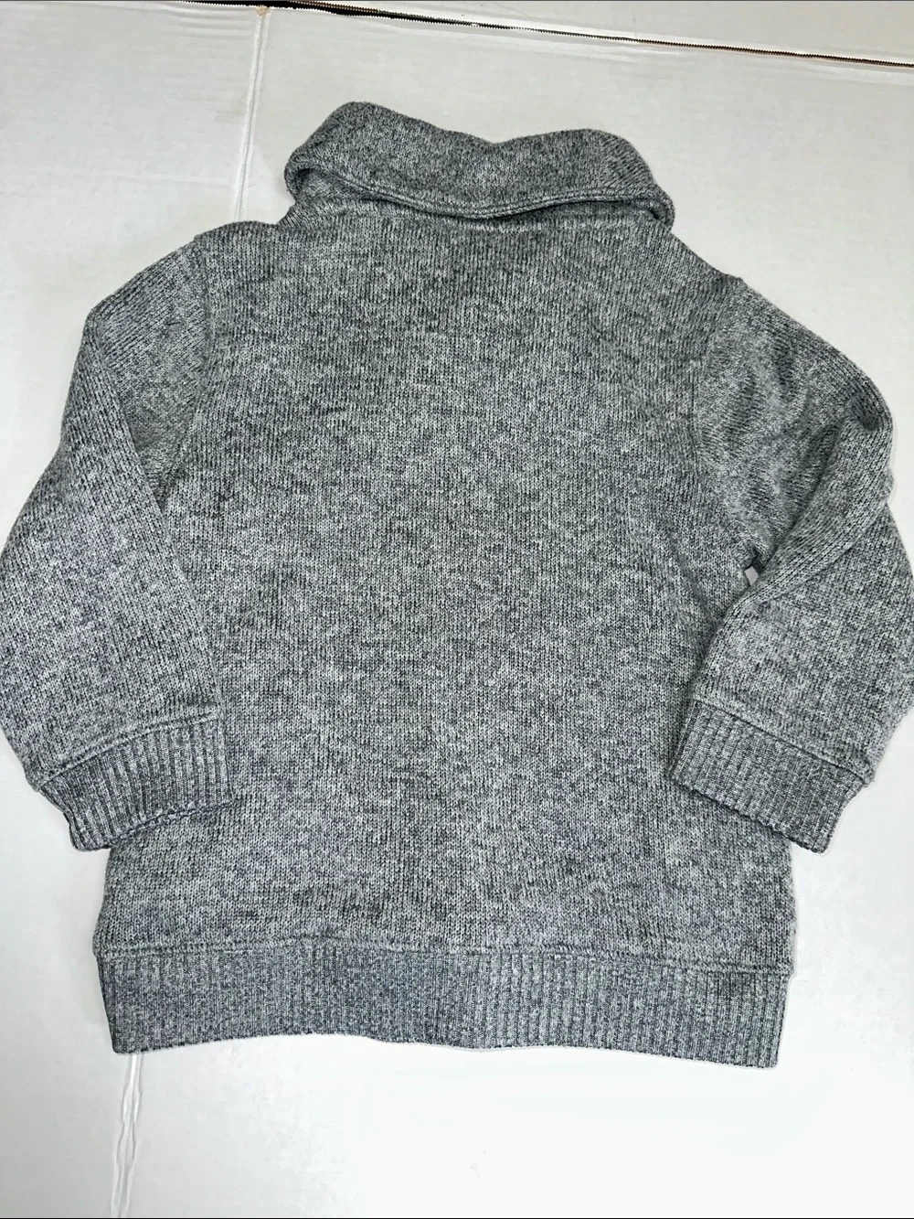 Janie and Jack Shawl Collar Sweater Gray Pullover Long Sleeve Size 2T Unisex - Picture 2 of 9